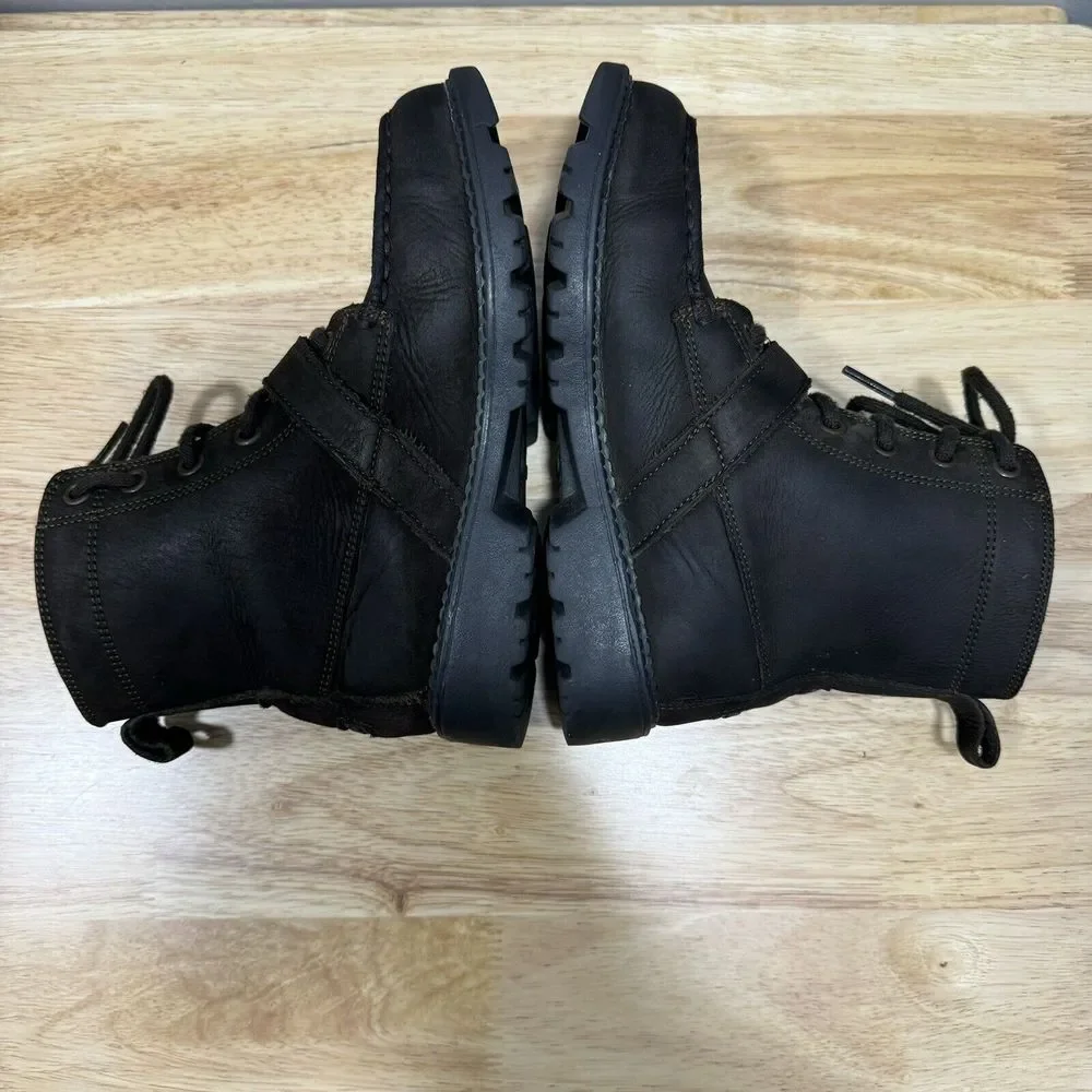 Polo Ralph Lauren Bear Boots Youth 1 Reverse Suede Ranger Hi II Buckle‎ Combat